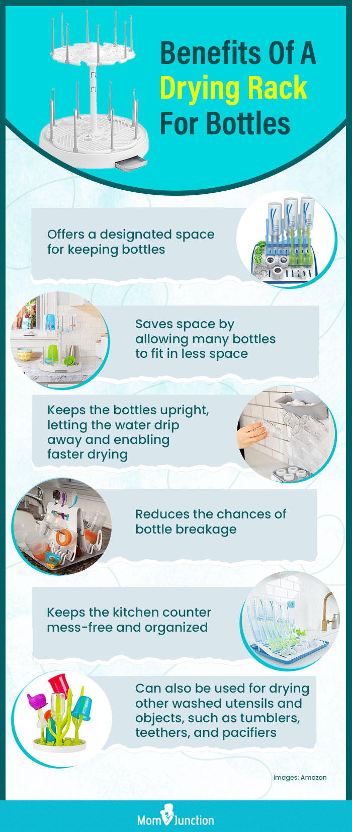 Benefits Of A Drying Rack For Bottles (infographic)