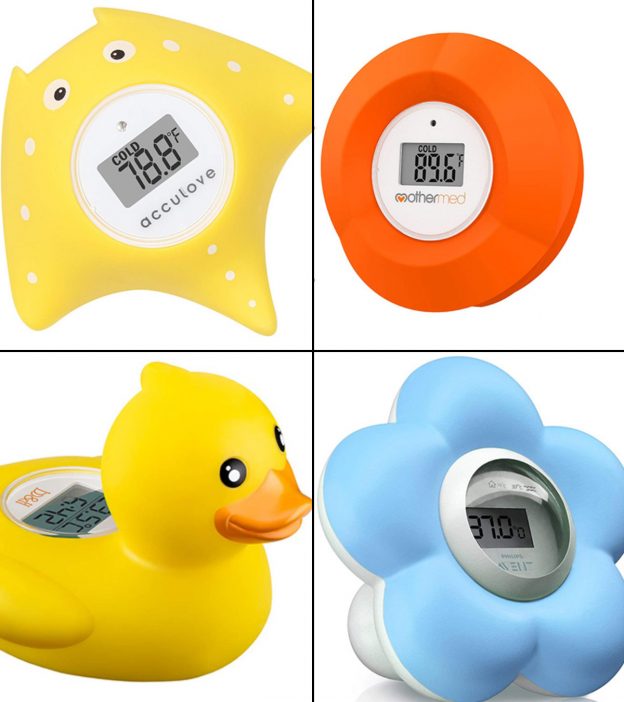 Baby Safe Ideas Farm Nursery Room Thermometer and Duck Bath Thermometer 