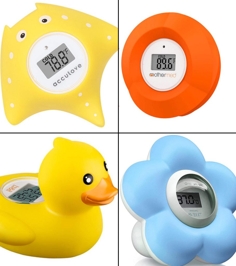 Bath Thermometer Wet and Dry,ABS and PVC Baby Health Bathtub Thermometer Floating Toy Thermometer-Check Bath Water Temperature Every Second 