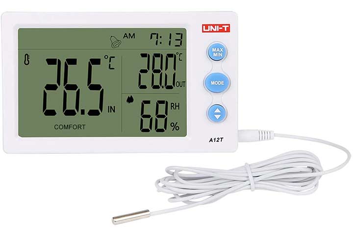 Hommak Wireless Indoor Outdoor Thermometer Hygrometer and Cold-Resistant Waterproof Temperature and Humidity Gauge Monitor Large Backlight LCD Display 200ft/60m Range 