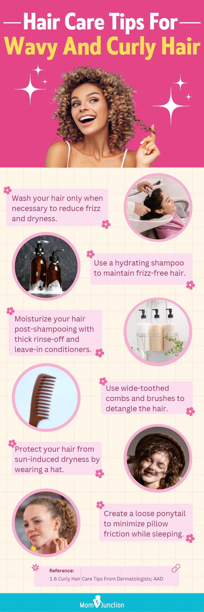 Hair Care Tips For Wavy And Curly Hair (infographic)