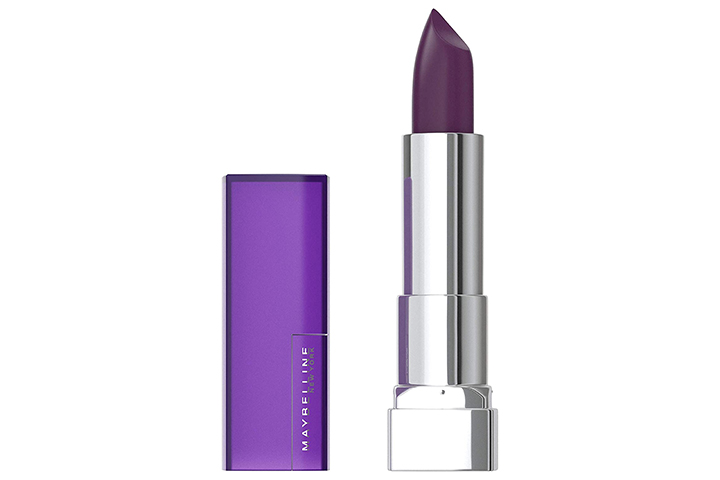 Maybelline New York Color Sensational Purple Lipstick Matte Lipstick, Blackest Berry, 0.15 oz