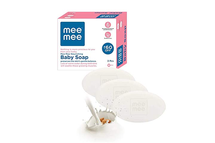 Mi me nourishing baby soap with almond and milk extract