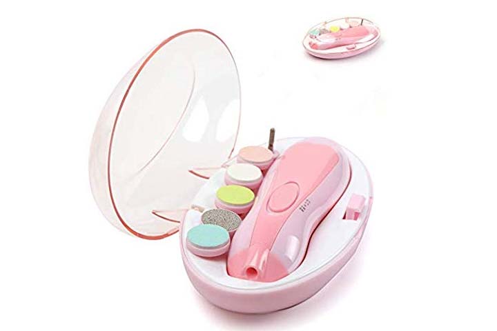 Nirav with device of women picture new baby nail file electric