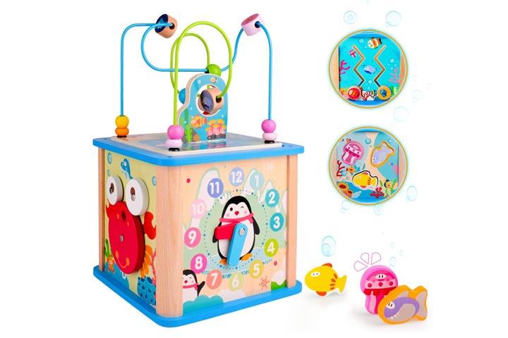 best wooden activity cube