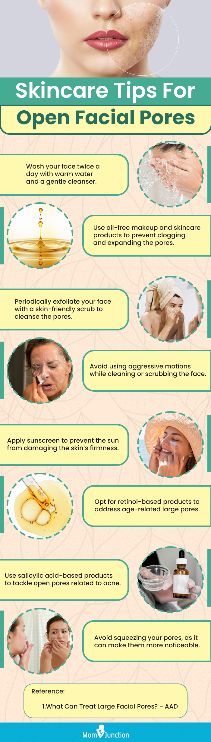 Skincare Tips For Open Facial Pores (infographic)