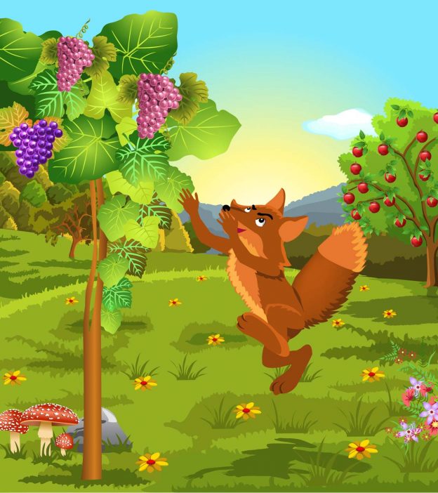 The Fox And The Grapes Story For Kids, With Moral