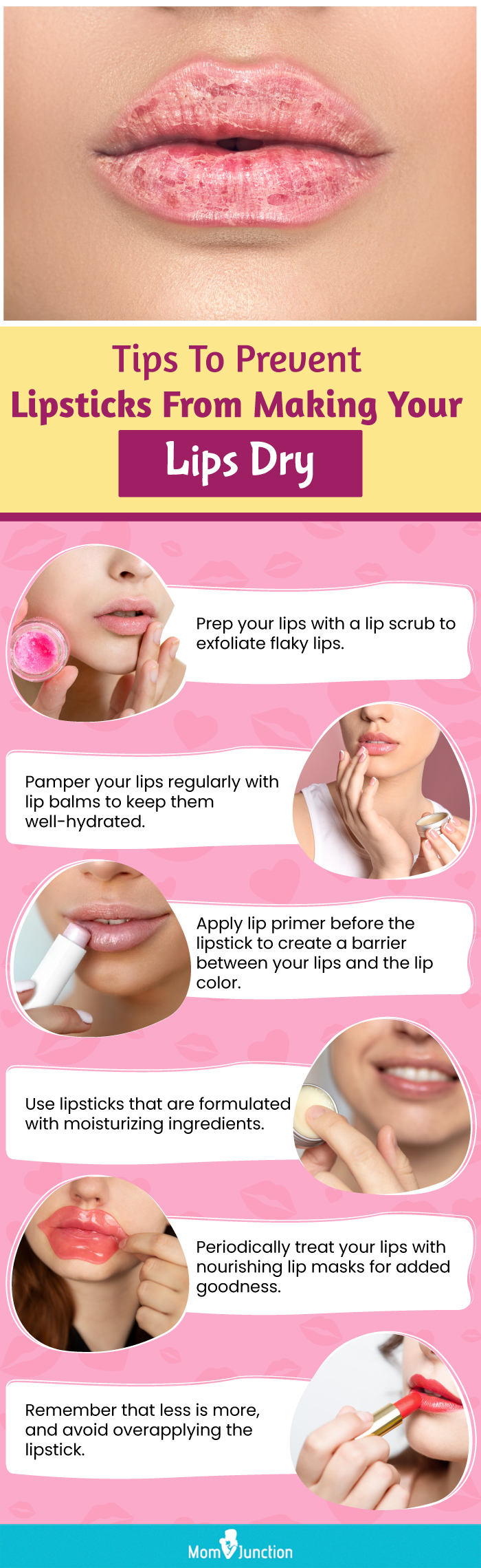 Tips To Prevent Lipsticks From Making Your Lips Dry (infographic)