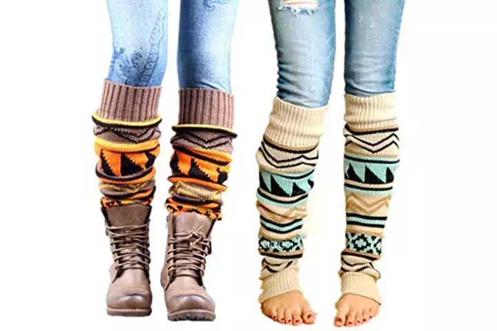 VIGVOG Womens Boho Knitted Leg Warmers for Women