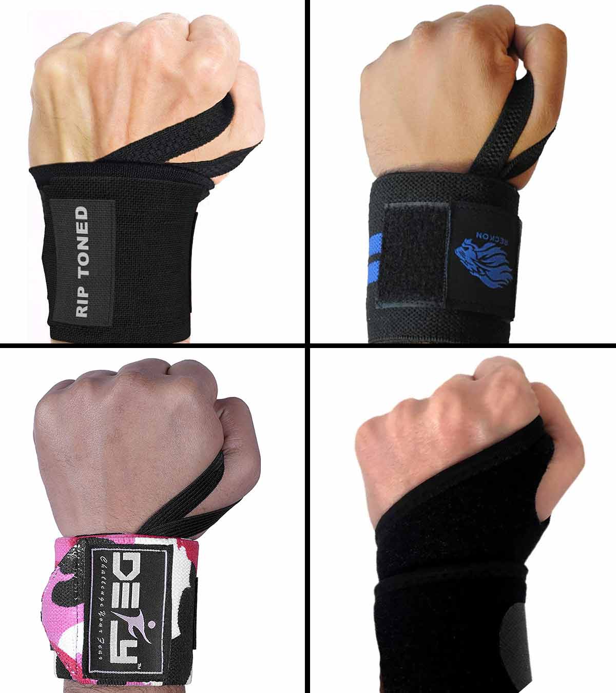 FITAXIS Weight Lifting Gym Training Wrist Wraps for Wrist Support Crossfit Straps 12”-18” Sold in Pair Best Support & Stiffness