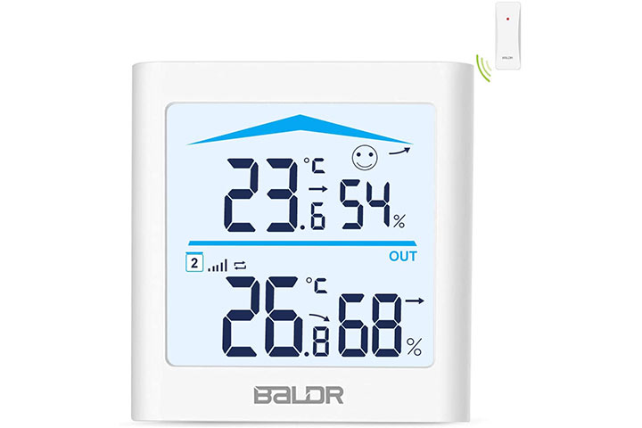 Zupora Indoor-Outdoor Thermometer Wireless Digital Hygrometer