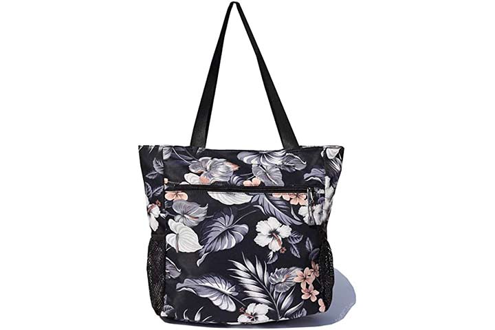 Original Floral Water Resistant Tote Bag Large Shoulder Bag with Multi Pockets for Gym Hiking Picnic Travel Beach Daily Bags Ilex fruit 1 