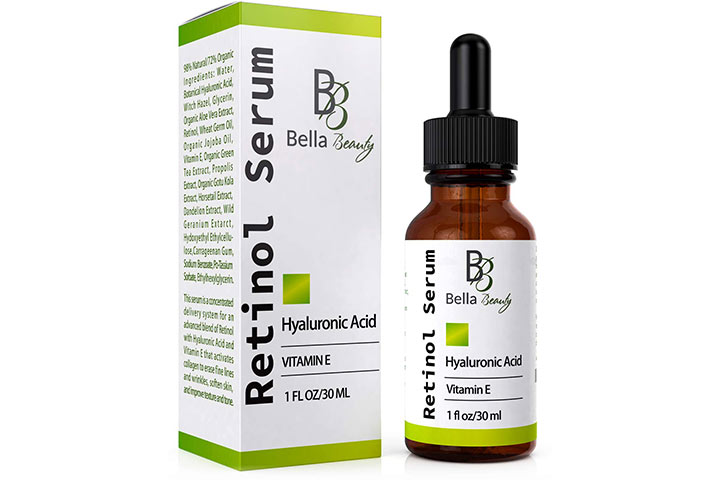 Anti Aging Hyaluronic Acid and Retinol Serum 2.5% for Face with Vitamin E