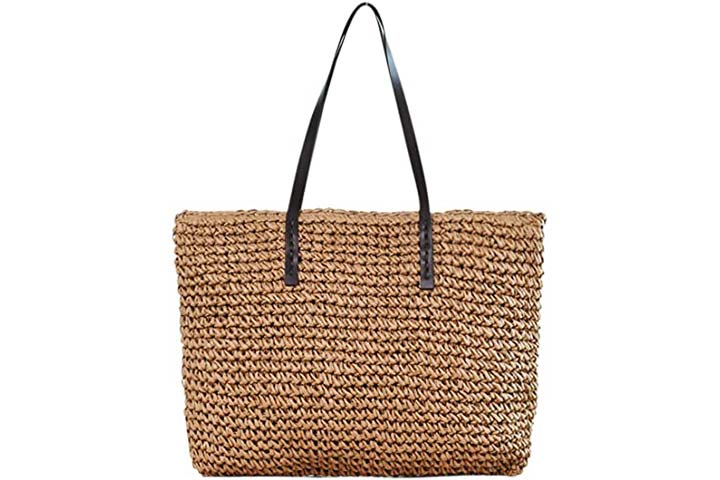 Ayliss Women Straw Woven Tote Large Beach Bag