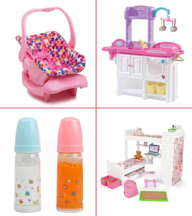 Baby Doll Bathtime High Chair Bed Time Stroller Play Set & Accessories 