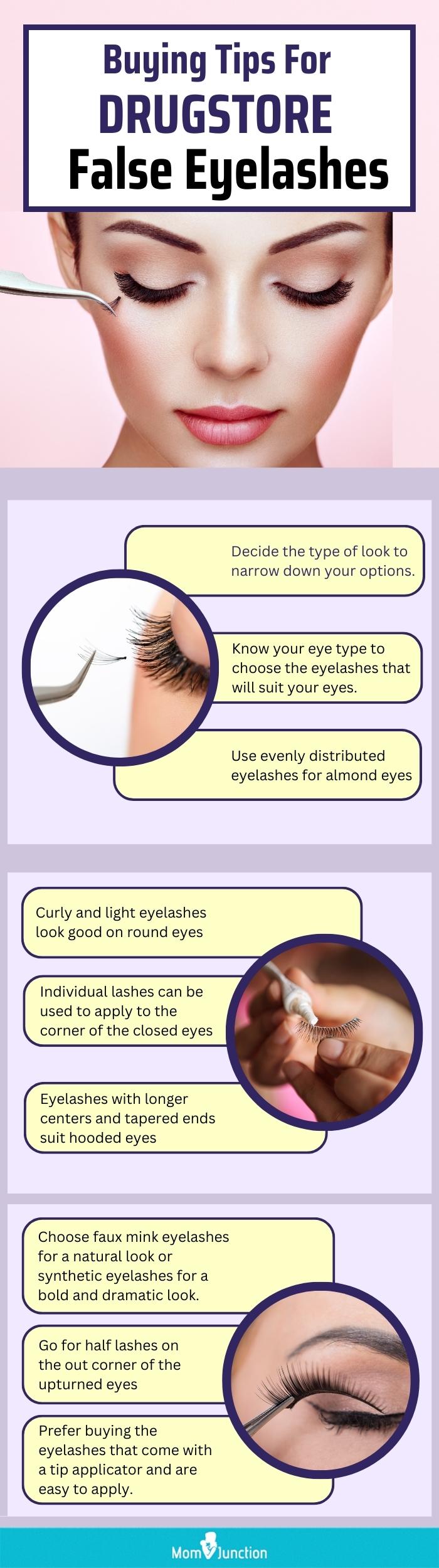 Buying Tips For Drugstore False Eyelashes (infographic)