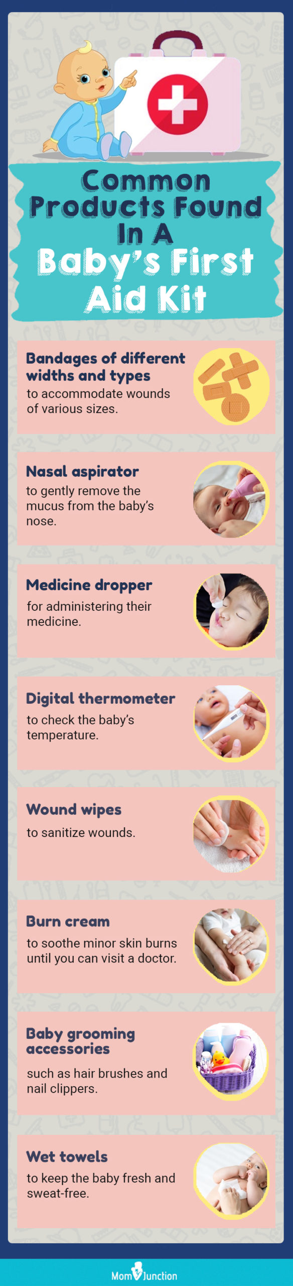 Common Products Found In A Baby’s First Aid Kit (infographic)