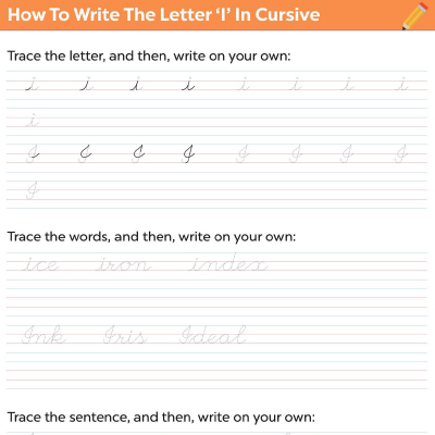 How To Write The Letter “I” In Cursive