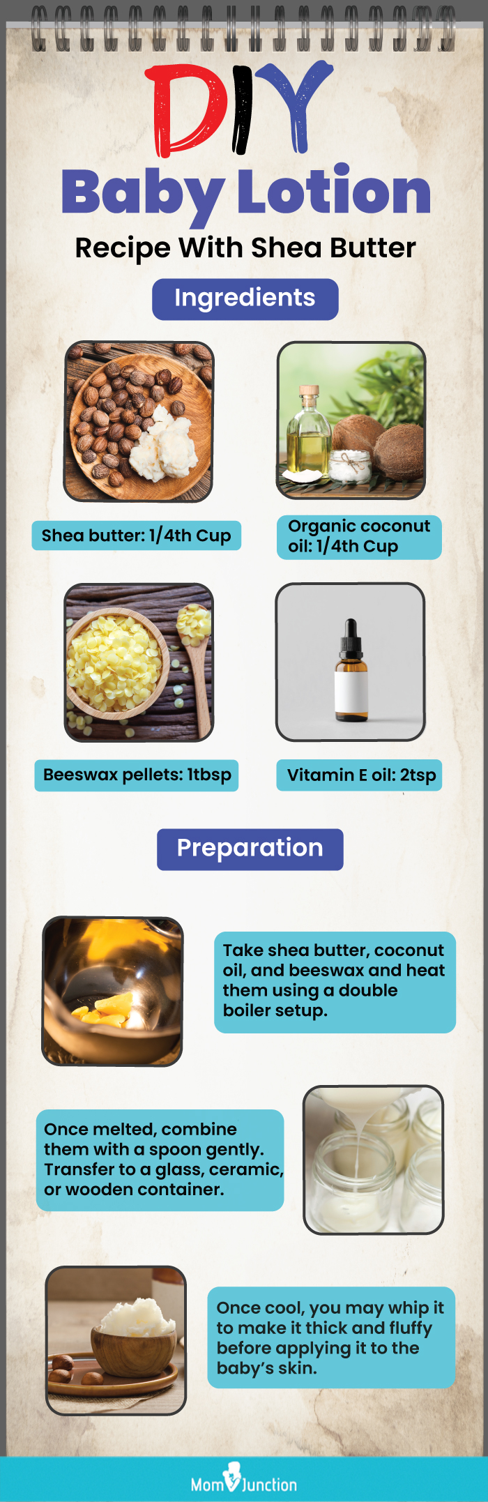 diy baby lotion recipe with shea butter (infographic)