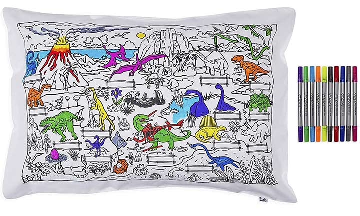 Eat sleep doodle Dinosaur Pillowcase