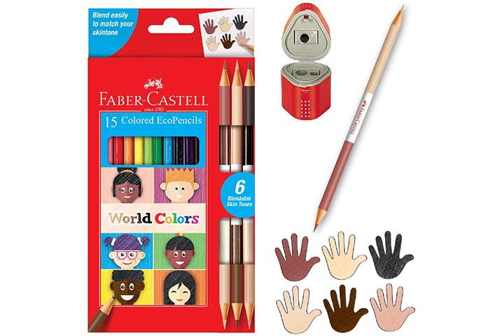 Easy Hold Strong Lead Pencil with Pencil Sharpener Coloring Sketching Jumbo Chubby Art Color Pencils Set for Kids Drawing NEWLAND Colored Pencils 15 Pc 