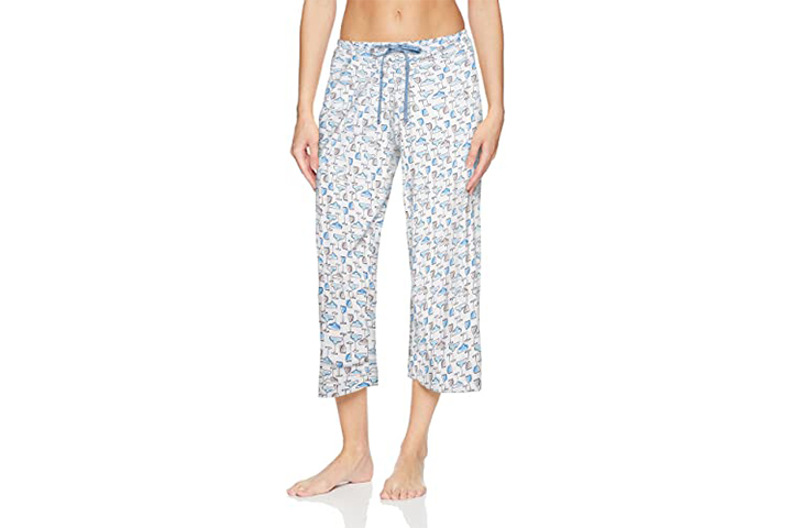 HUE Women’s Printed Knit Capri pajamas Sleep Pant