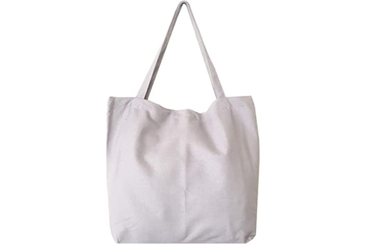 Large Utility Canvas and Nylon Travel Tote Bag Beach Bag