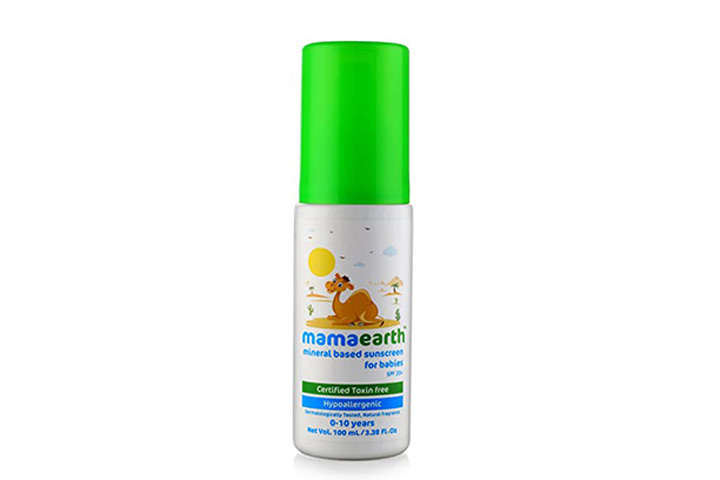 Mamaarth Mineral Based Sunscreen Baby Lotion SPF 20 +