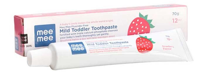 Mi me fluoride-free toothpaste, strawberry