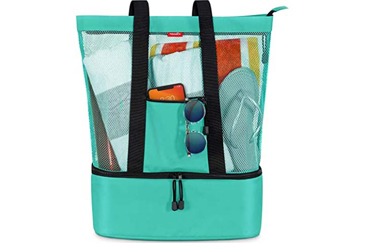 zip top beach bag