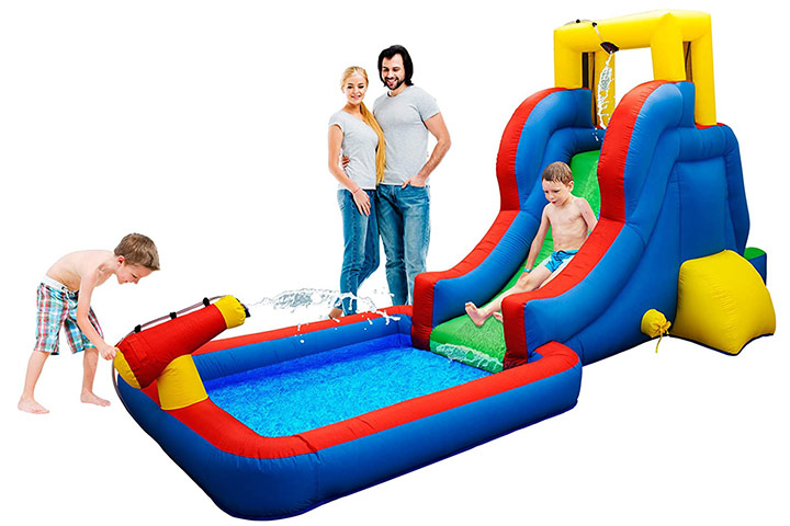 PicassoTiles KC108 Water Slide Park Inflatable Bouncing House