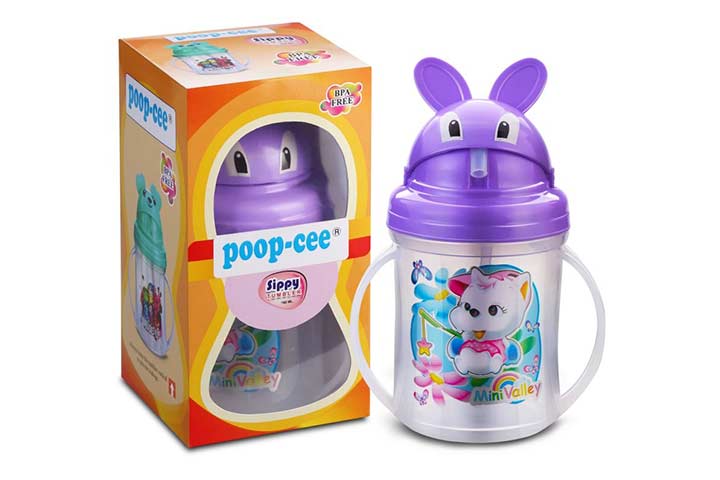  Poop-C Polypropylene Sippy Tumbler with Silicon Straw