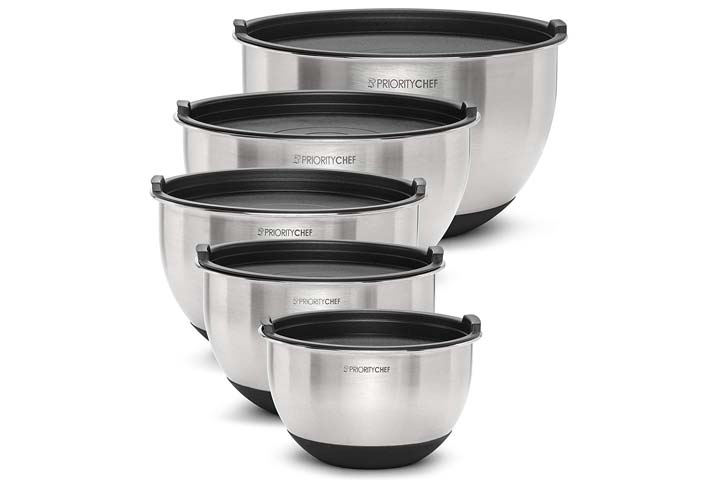 Priority Chef Stainless Steel Mixing Bowls With Lids