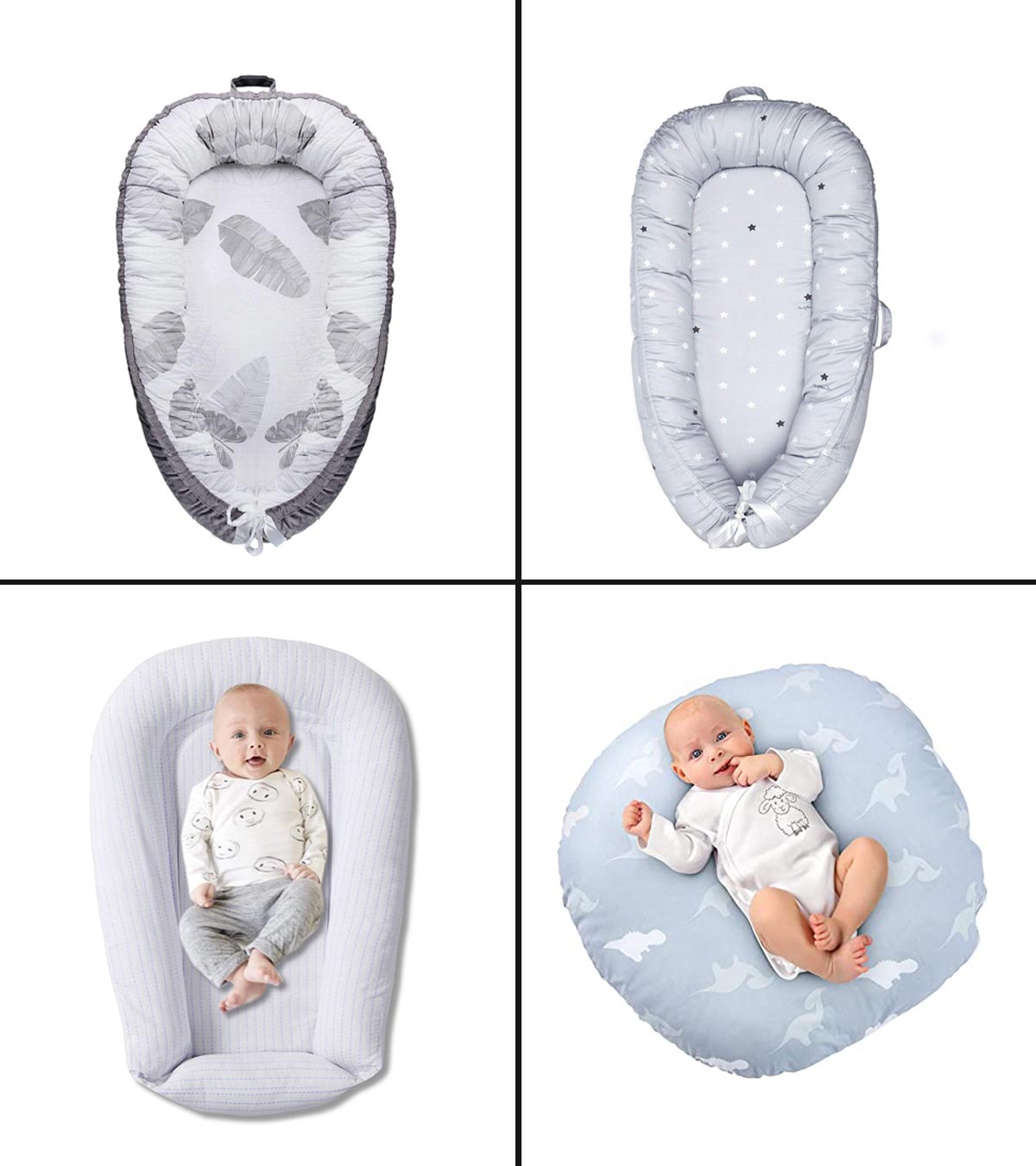 White with 2 Changeable Covers Multifunctional Machine Washable Breathable BABY-DOCK Newborn Lounger Baby Nest for Co-Sleeping Soft 3 Hanging Toys and Carry Bag Portable 