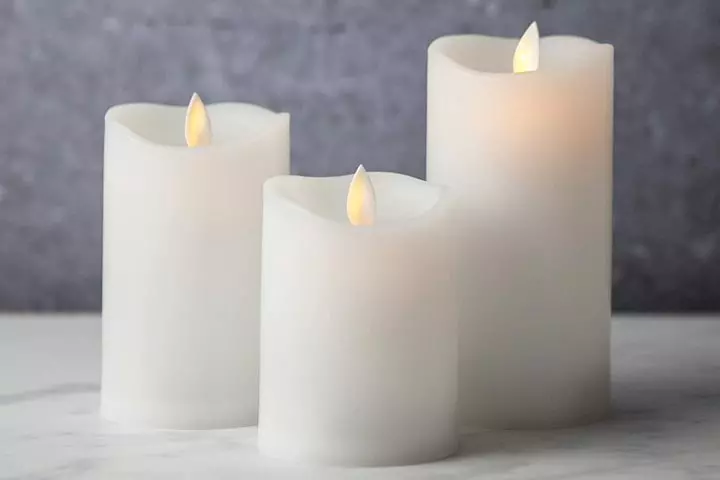 Sandstone and Sage LED Battery Operated Flameless Candles