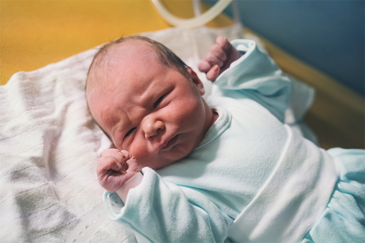 Sleep or breathing difficulties in the newborn.