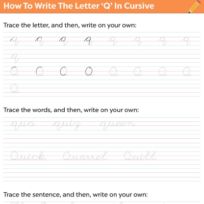 How To Write The Letter “Q” In Cursive