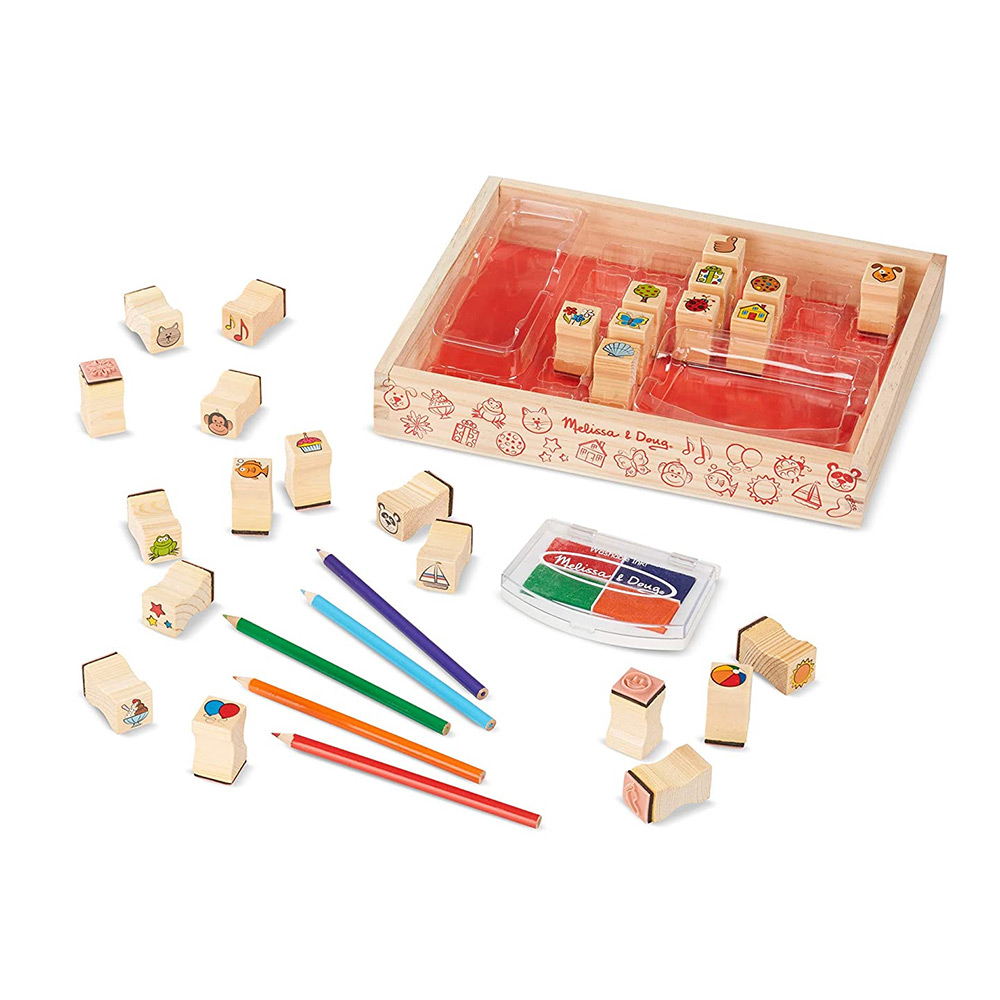 Melissa and Doug Wooden Favorite Things Stamp Set