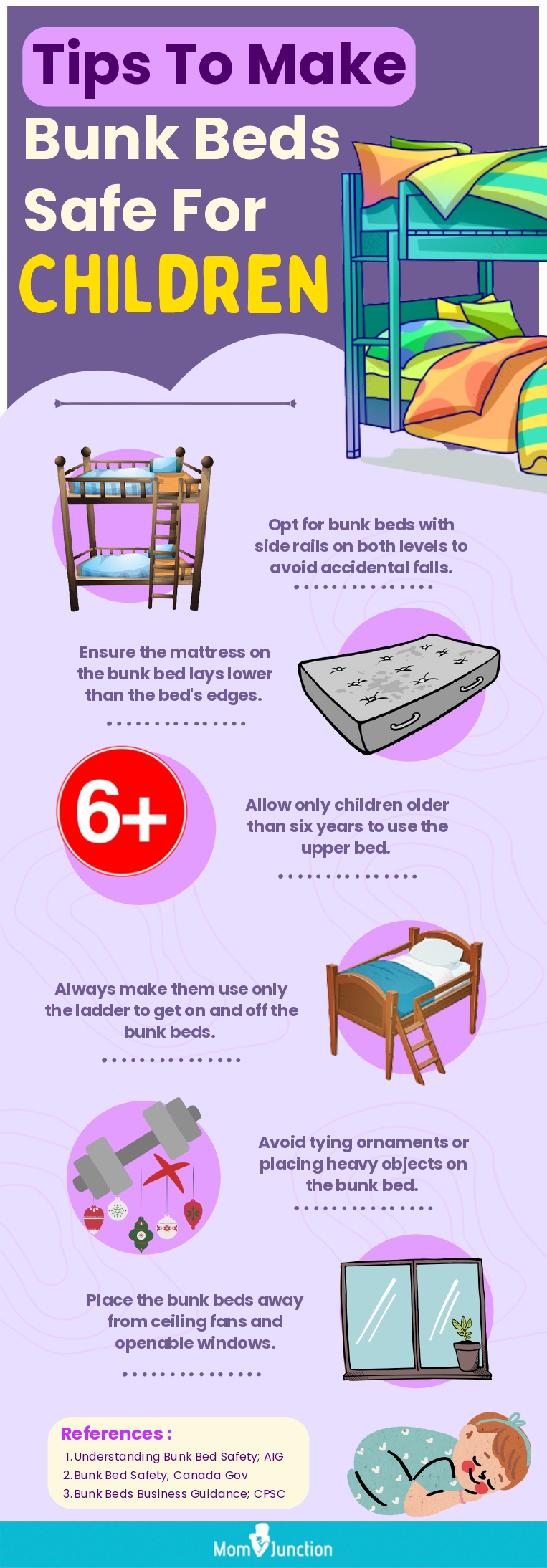 Tips To Make Bunk Beds Safe For Children (infographic)