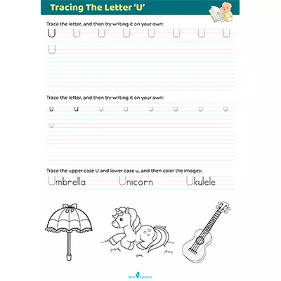 Tracing The Letter ‘U'_image