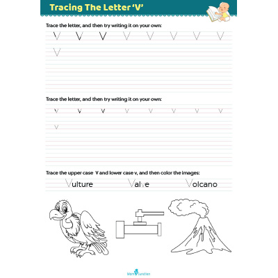 Tracing The Letter ‘V’