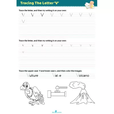 Letter V Worksheet