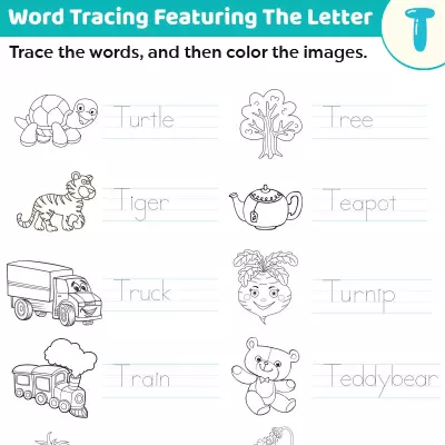 Trace The Words With The Letter 