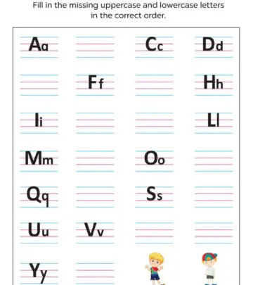 Encourage mastery in prewriting skills with missing alphabet practice.