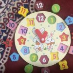 Toyshine Wooden Blocks Toys Digital Geometry Clock-Geometric block learning clock-By bhartijain