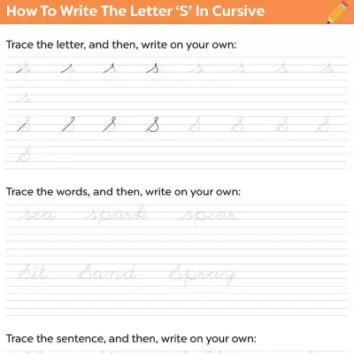 How To Write The Letter “S” In Cursive_image