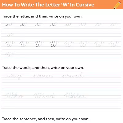 How To Write The Letter “W” In Cursive_image