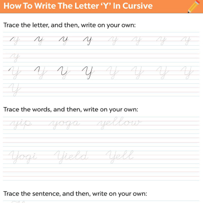 How To Write The Letter “Y” In Cursive