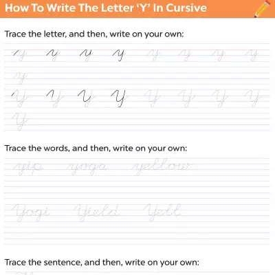 How To Write The Letter “Y” In Cursive_image