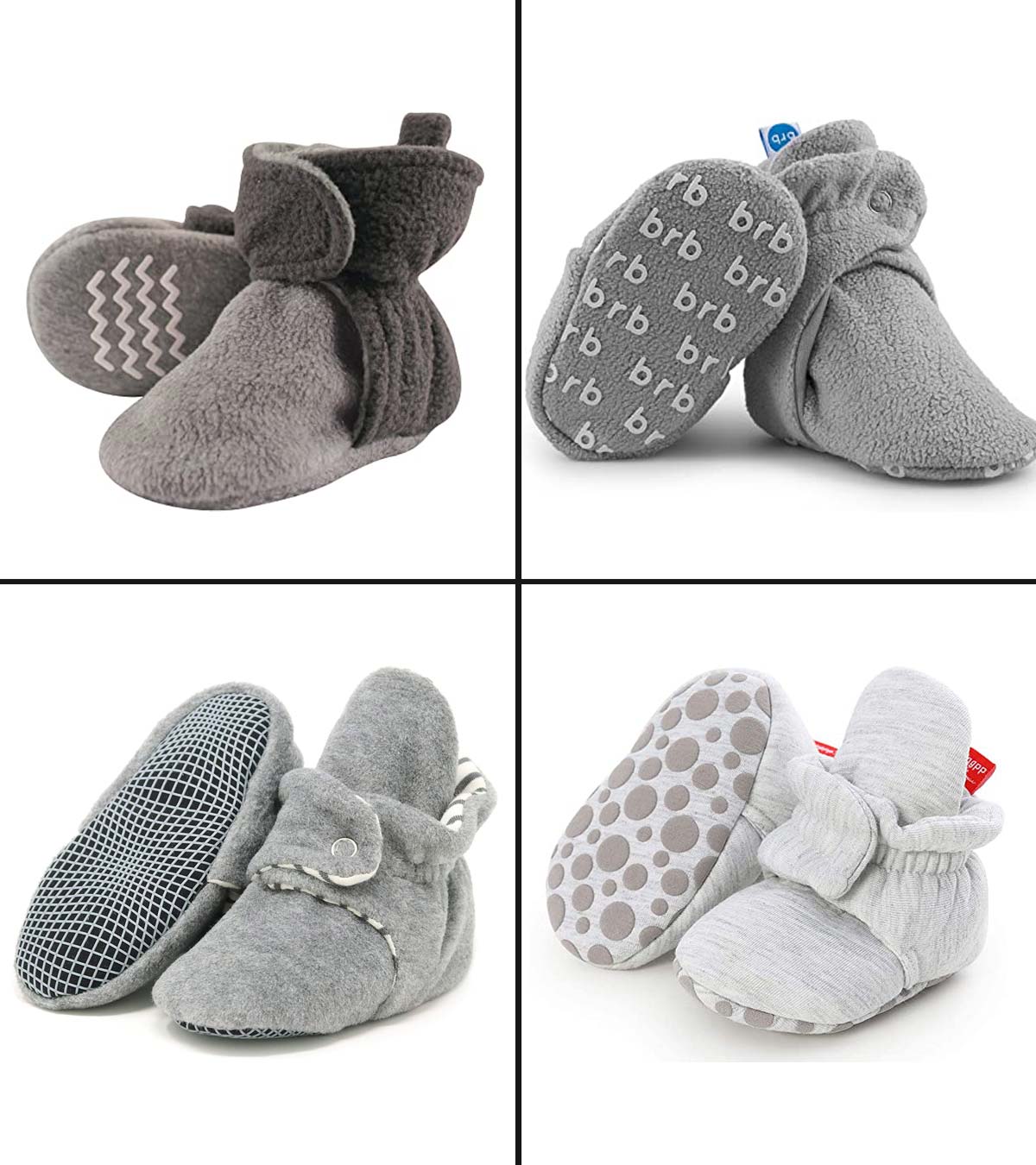 Hsnikabe Newborn Baby Boy Girl Booties Fleece Cozy Non Skid Infant Slippers Winter Warm Socks Crib Shoes 